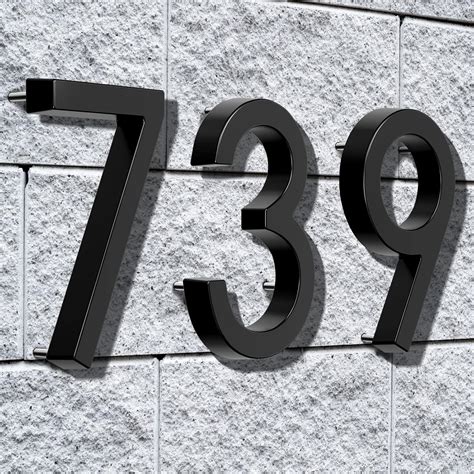 6 inch metal floating house numbers|6 inch reflective house address.